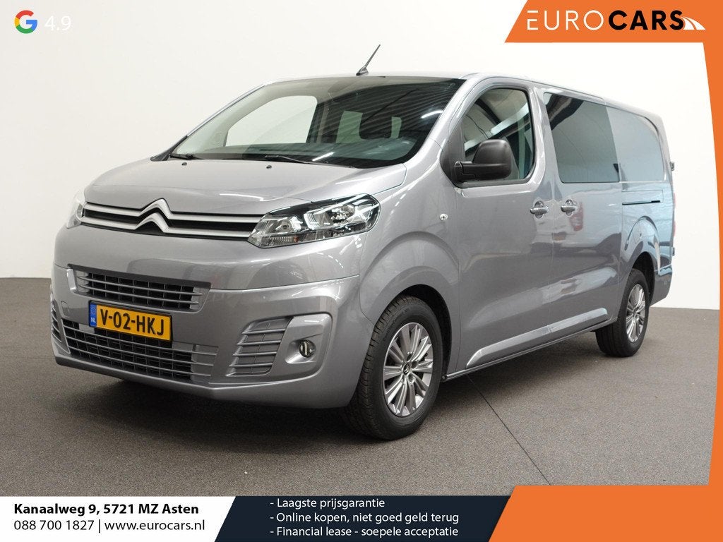 Citroen Jumpy 145PK L3 Dubbele Cabine Automaat 2x Schuifdeur, Auto's, Bestelauto's, Stof, Gebruikt, Euro 6, 4 cilinders