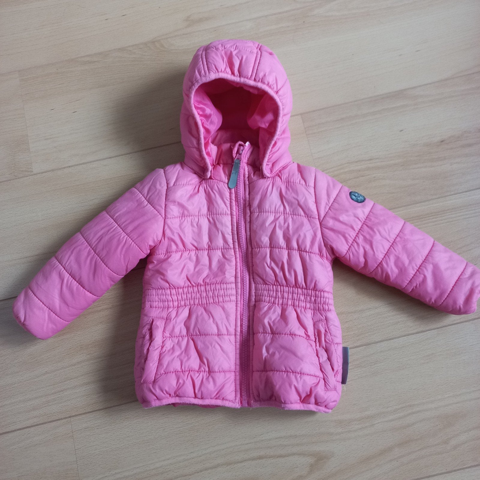 Roze gewatteerde jas merk Name It  Maat 86, Meisje, Ophalen of Verzenden, Zo goed als nieuw, Jasje