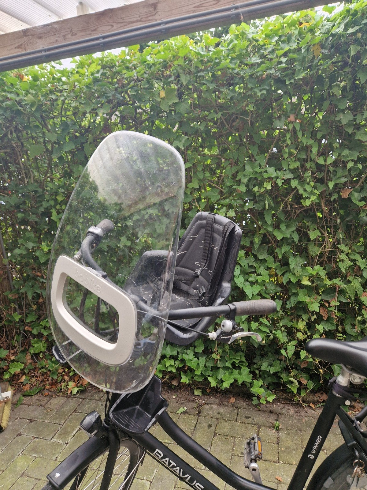 Bobike windscherm en fietszitje voorop, Ophalen, Voorzitje, Bobike, Gebruikt