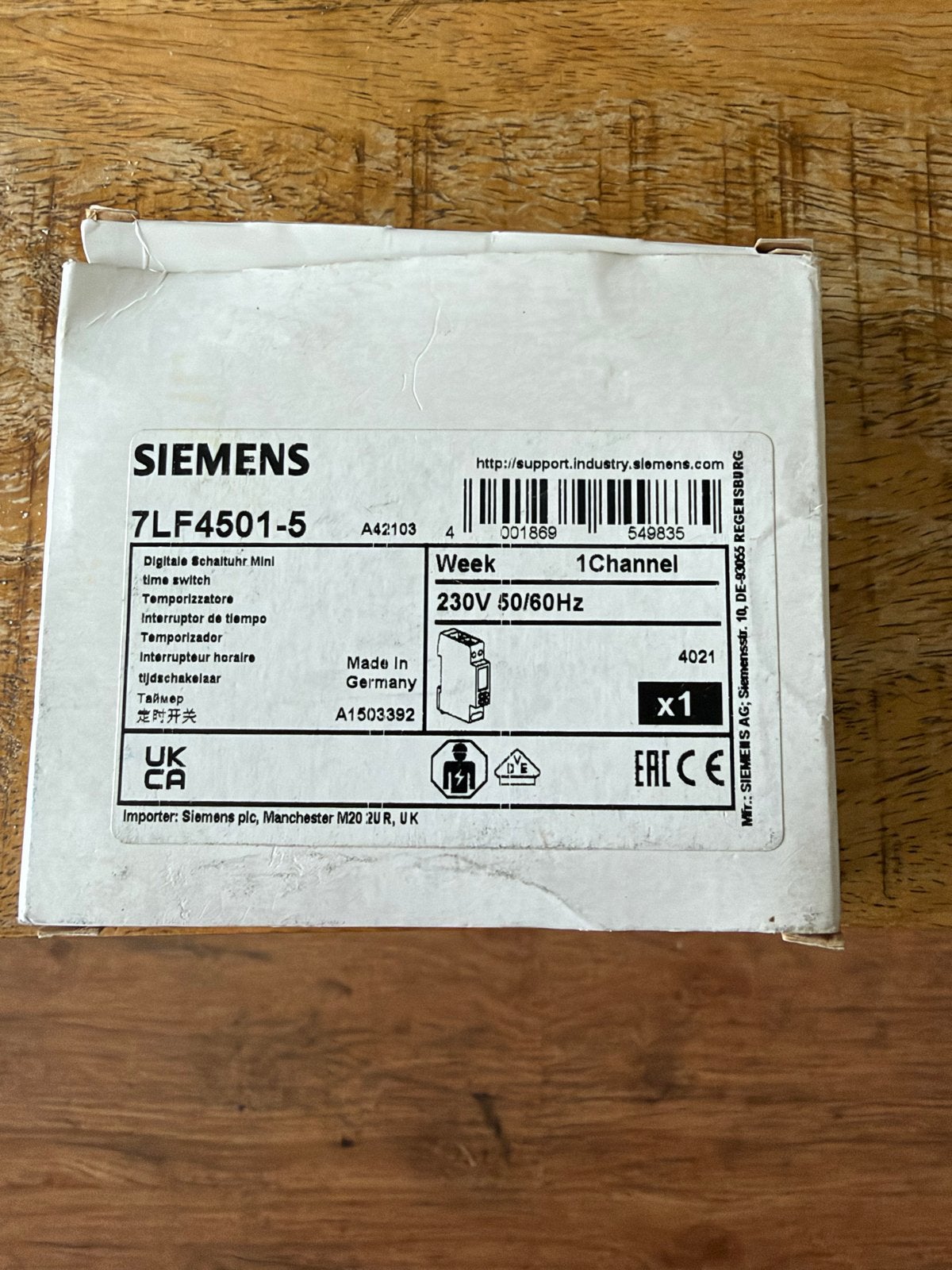 Siemens 7LF4501-5 Digitale Schakelklok Mini, Ophalen of Verzenden, Nieuw, Siemens, Overige typen