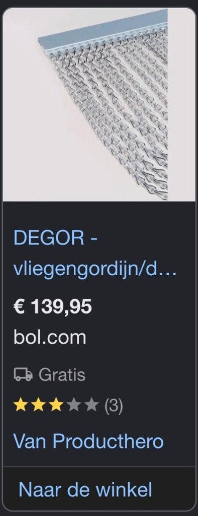 Vliegengordijn ijzer, Ophalen, 80 tot 100 cm, Metaal, 200 tot 215 cm