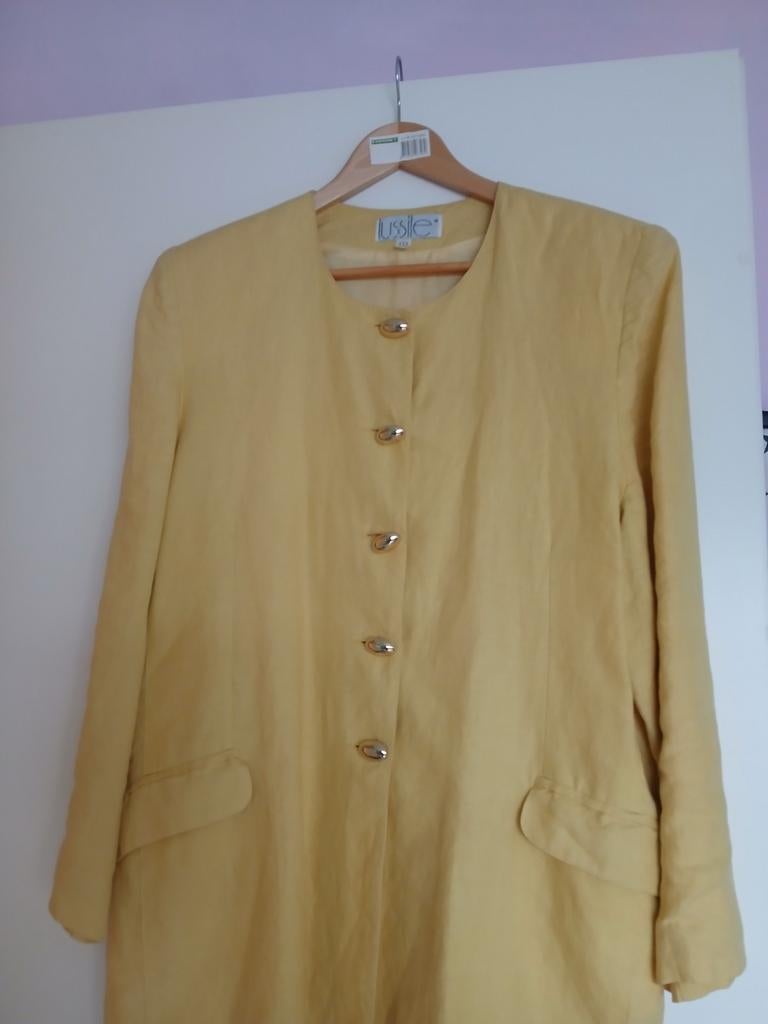 Langte oker gele blazer van Lussille large, Maat 38/40 (M), Geel, Ophalen of Verzenden, Zo goed als nieuw