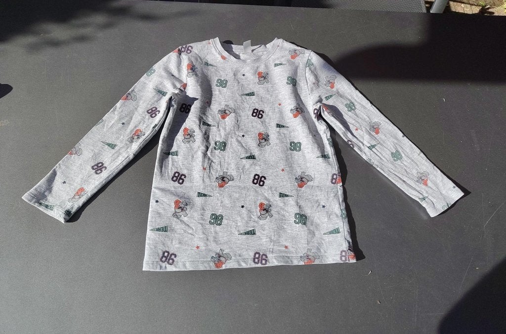 Longsleeve shirt American football maat 128 van Topolino., Ophalen of Verzenden, Zo goed als nieuw, Jongen, Shirt of Longsleeve