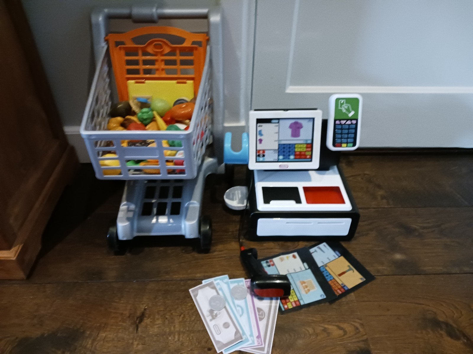 Little Tikes kassa en winkelwagen met boodschappen, Ophalen, Gebruikt, Jongen of Meisje
