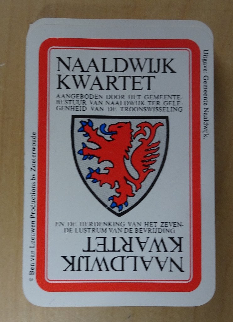 kwartetspel Naaldwijk  K1, Verzenden, Zo goed als nieuw, Kwartet(ten)