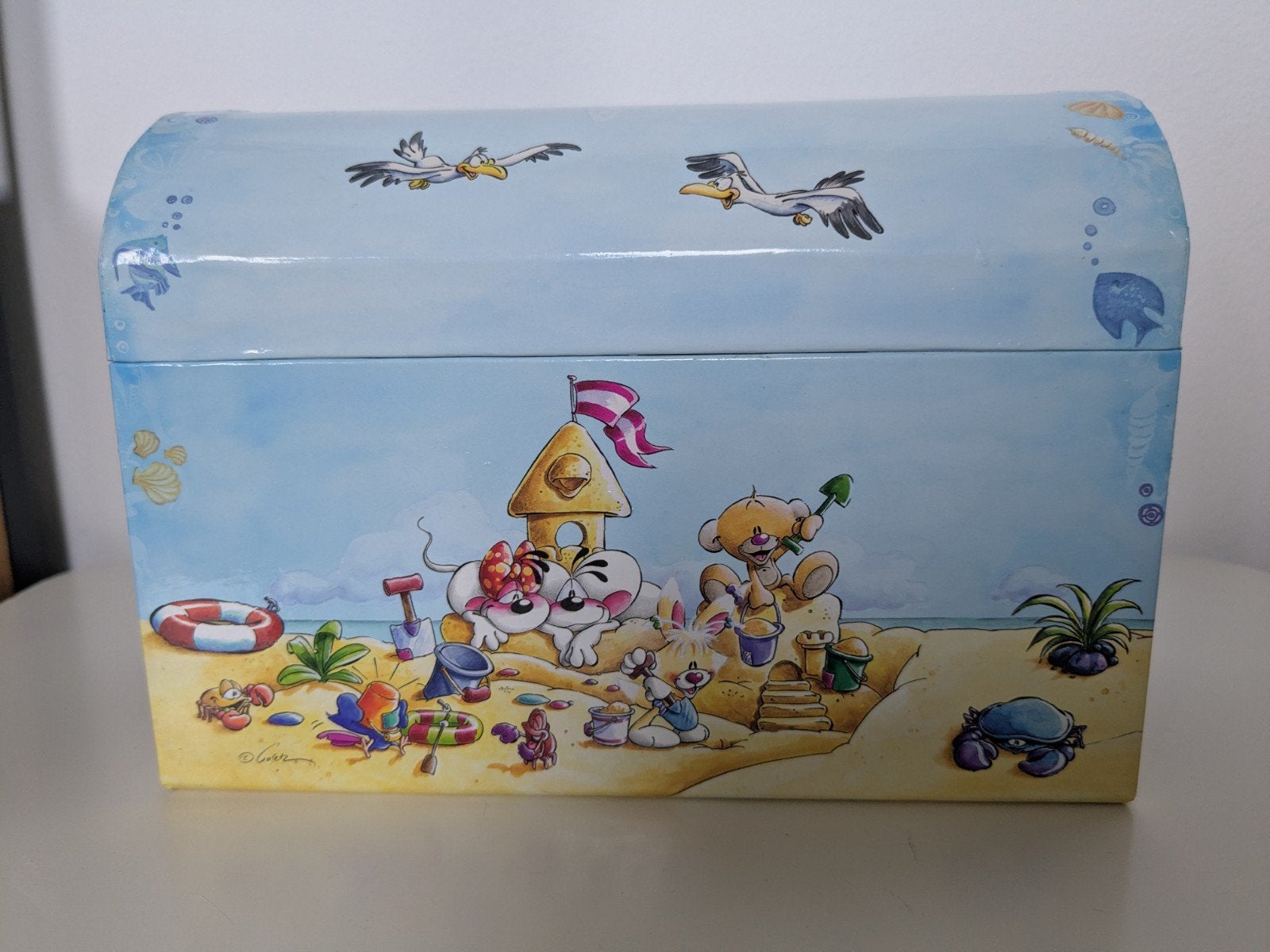 Diddl schatkistje / bewaardoosje - strand thema, Ophalen of Verzenden, Verschillende figuren, Zo goed als nieuw, Overige typen
