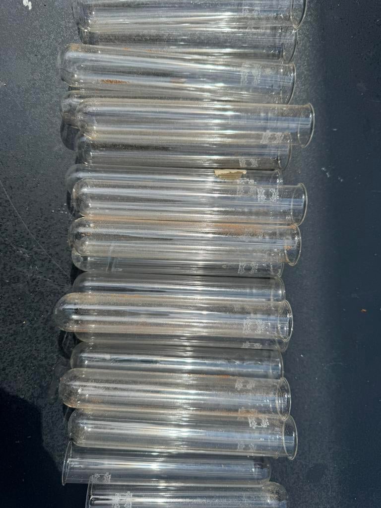 Reageerbuisjes glas laboratorium, Antiek en Kunst, Ophalen