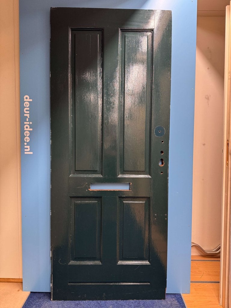 Hardhouten buitendeur, Doe-het-zelf en Verbouw, Deuren en Horren, Gebruikt, 80 tot 100 cm, Niet ingevuld, Buitendeur