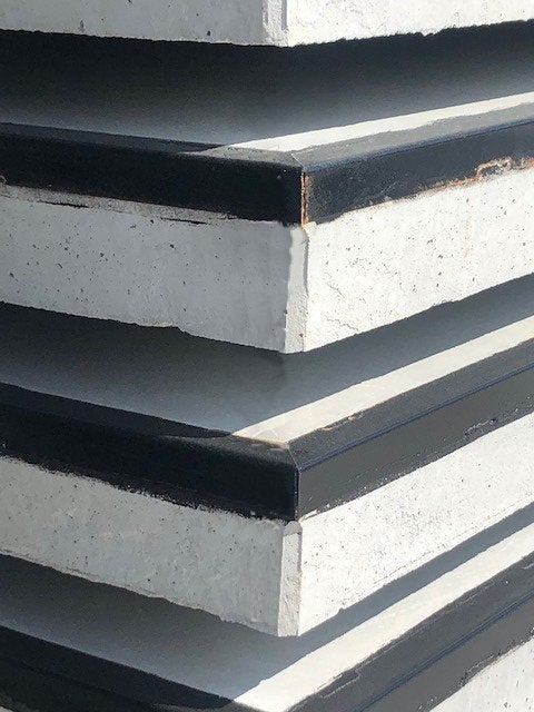 Betonplaten 200x200x16cm, hoekrand, stelconplaat verharding, Tuin en Terras, Tegels en Klinkers, Ophalen of Verzenden, Beton, Overige typen