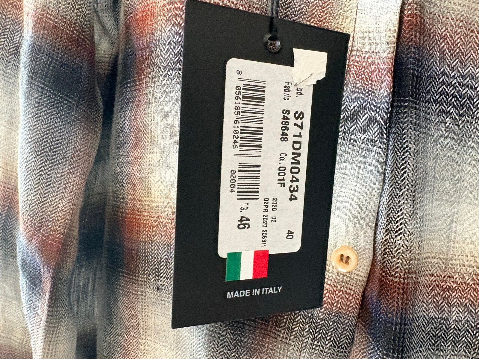 Dsquared2 Geruit Overhemd - Nieuw met kaartjes, Ophalen of Verzenden, Nieuw, Overige kleuren, Halswijdte 41/42 (L)