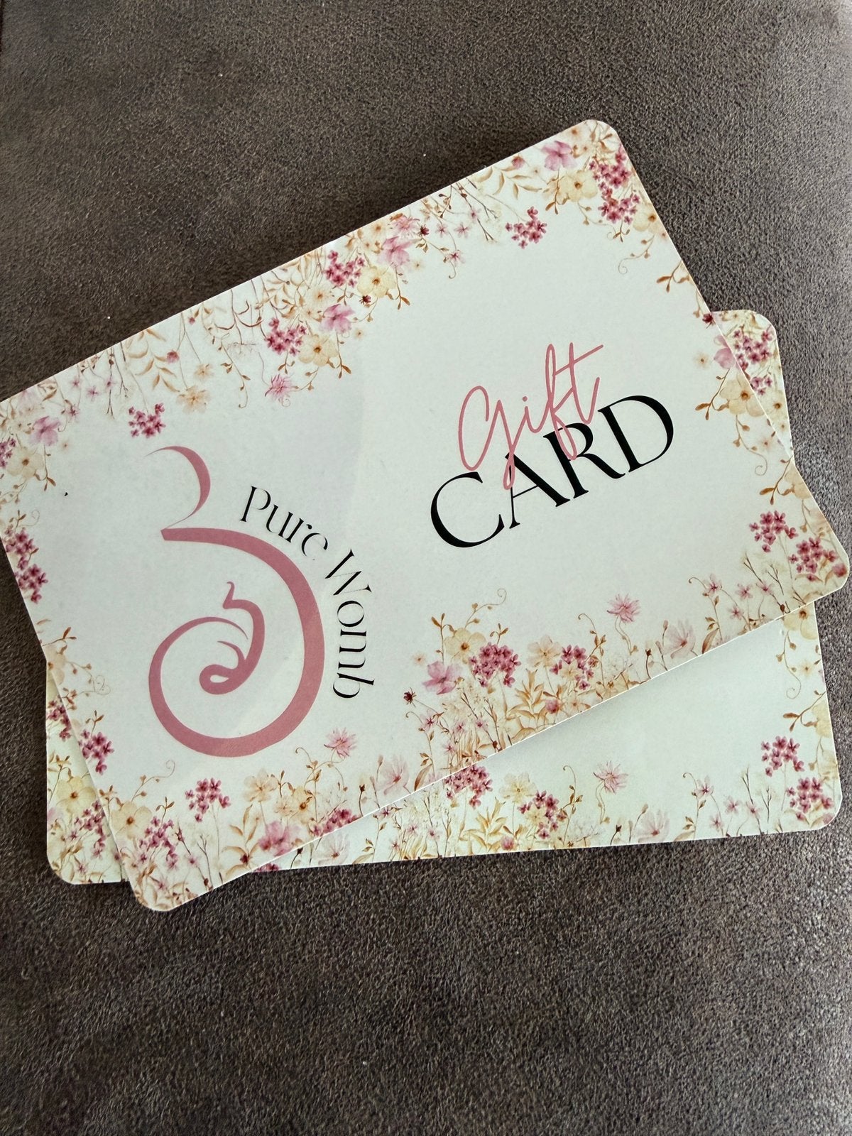 Cadeaukaart van Pure Womb, Eén persoon, Cadeaubon, Overige typen