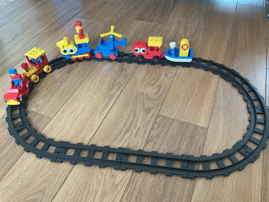 Lego Duplo Trein met rails en extra blokken, Ophalen, Gebruikt, Duplo, Complete set