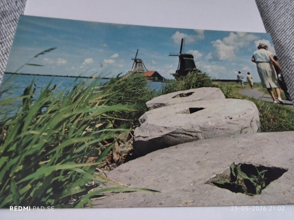 Vintage Ansichtkaart Zaanse Schans Holland Molens, Ophalen of Verzenden, 1960 tot 1980, Ongelopen, Noord-Holland