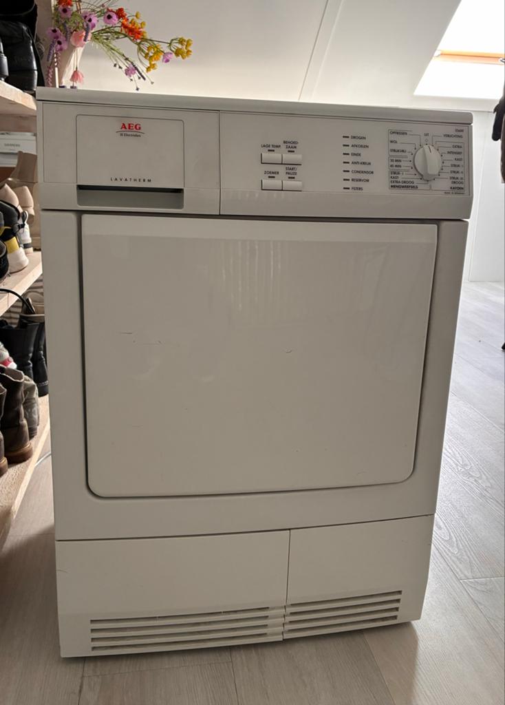 AEG Lavatherm T55600 Wasdroger - Droogt prima!, Ophalen, 6 tot 8 kg, Gebruikt, Luchtafvoer