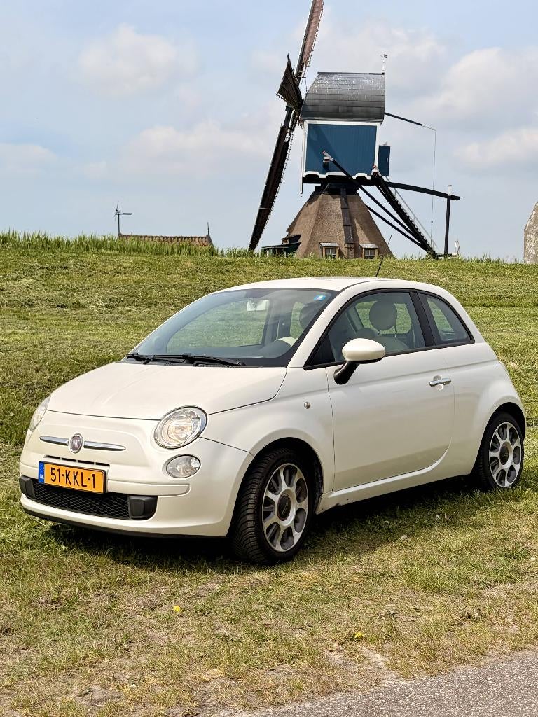 Fiat 500 1.2 Automaat, parelmoer-wit, Airco, Auto's, Fiat, Particulier, ABS, Airbags, Airconditioning, Boordcomputer, Centrale vergrendeling