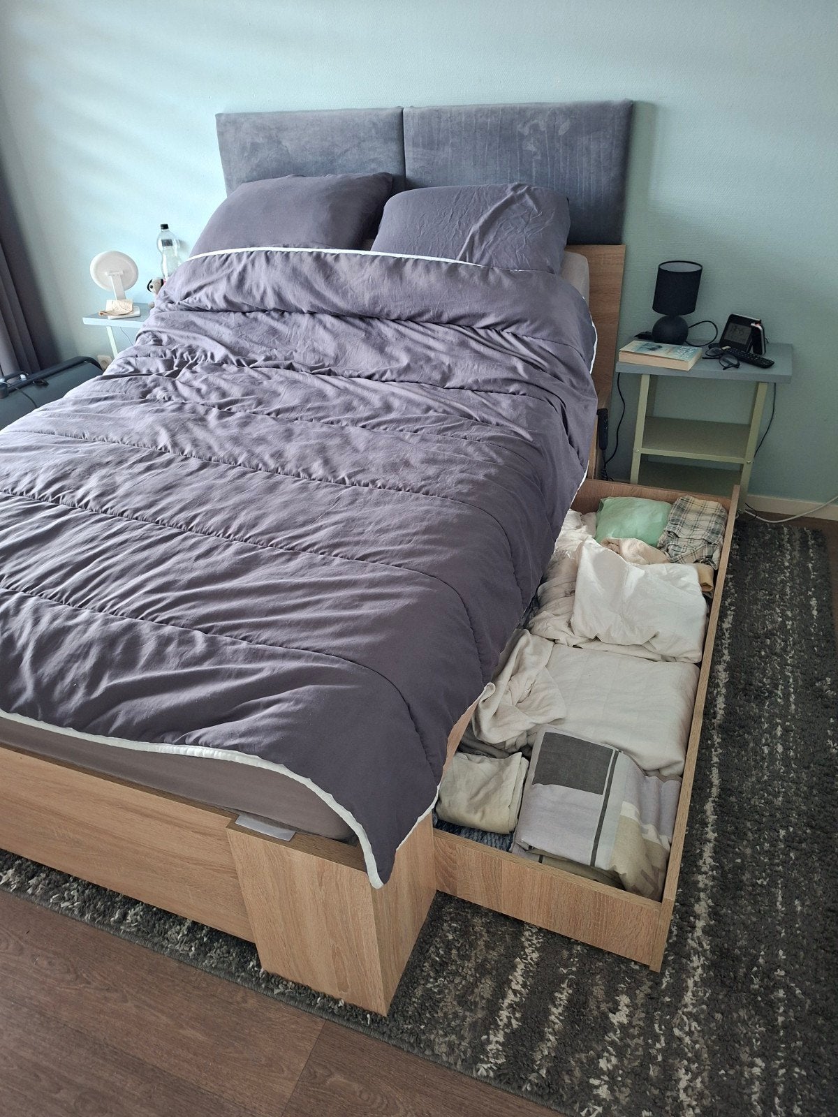 2 persoonsbed 140 x 200 cm kompleet met electrice lattenbode, Huis en Inrichting, Slaapkamer | Bedden, Gebruikt, Tweepersoons