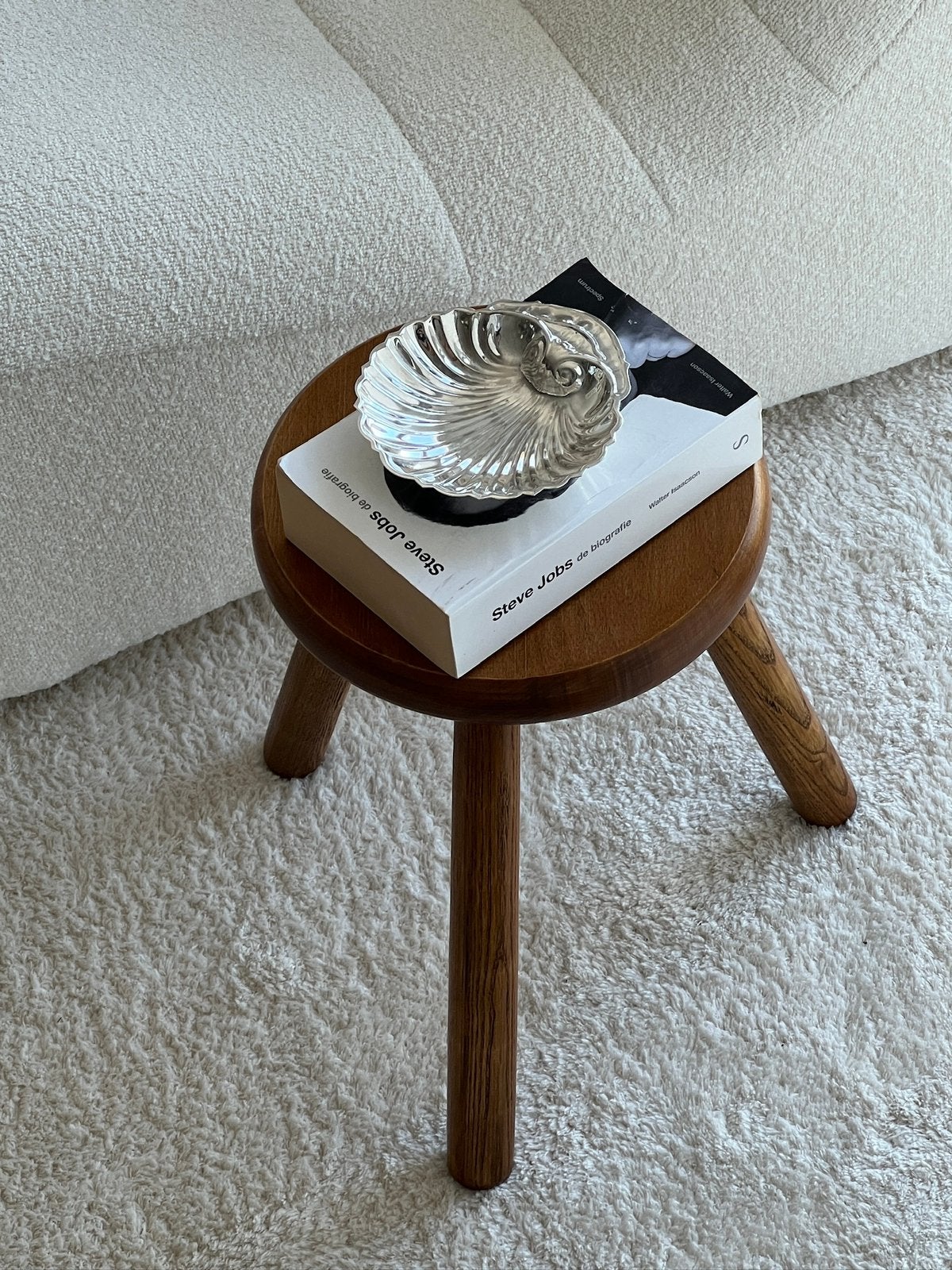 Vintage houten krukje, Huis en Inrichting, Ophalen, Zo goed als nieuw, Hout
