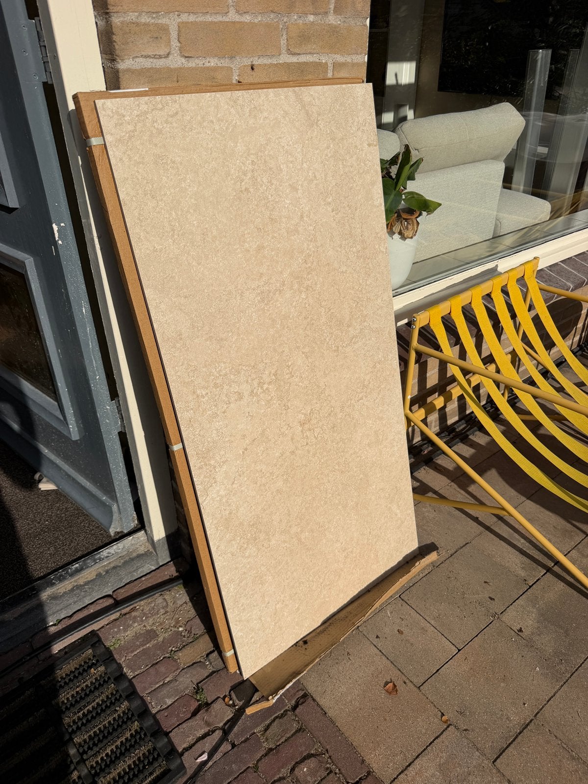 3x wandtegels beige 120x60, Ophalen, Zo goed als nieuw, Minder dan 5 m², Vloertegels