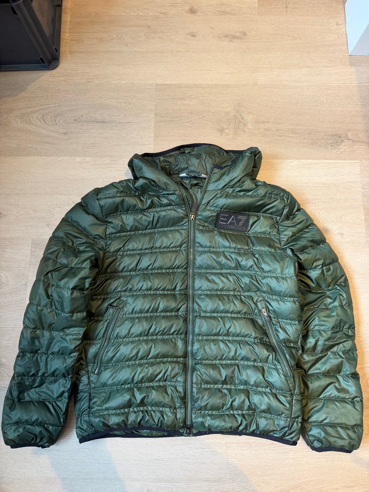 Armani EA7 Groene Heren Winterjas - Maat L, Ophalen of Verzenden, Gedragen, Maat 52/54 (L), Groen