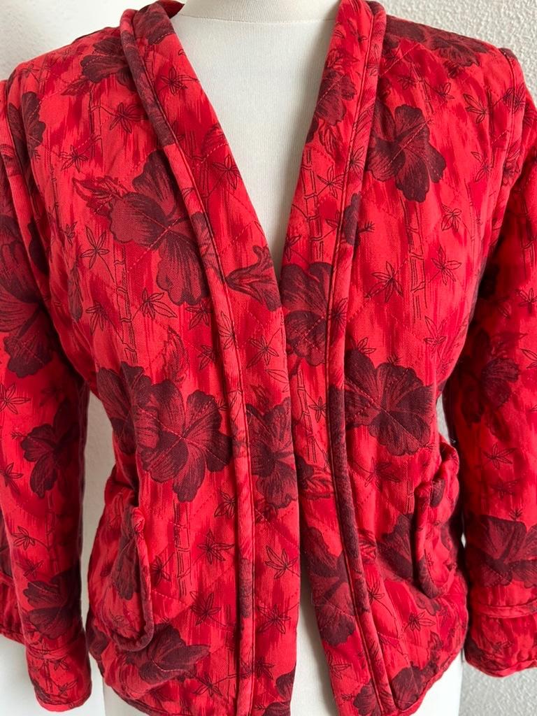 King Louie maat 42 Kimono jacket quilted rood 3165, Maat 42/44 (L), Ophalen of Verzenden, Zo goed als nieuw, King Louie