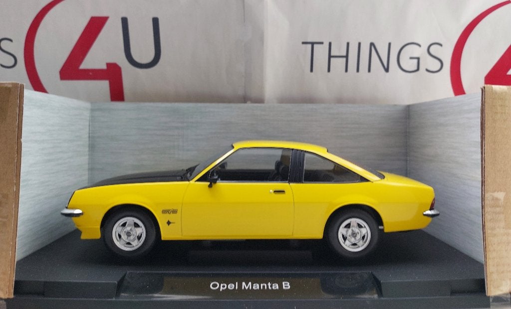 MCG 1:18 Opel Manta B GT/E 1975 geel/zwart nieuw, Ophalen of Verzenden, Nieuw, Auto, Overige merken
