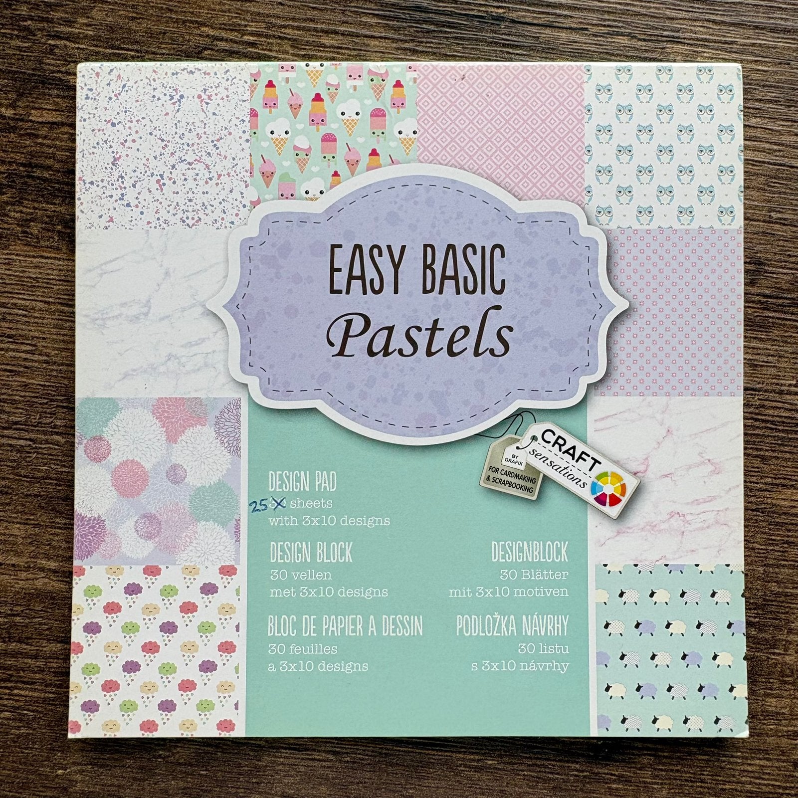 Restje (25 vel) vrolijk papier in pastelkleuren, Ophalen of Verzenden, Zo goed als nieuw
