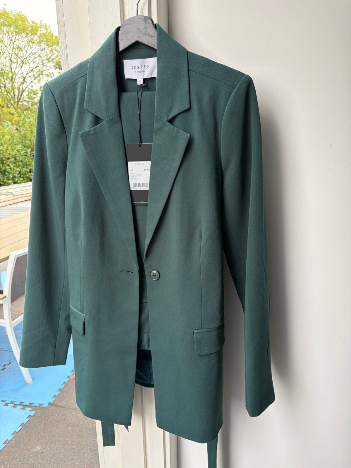 Costes Green Pine Pak met Centuur, Maat 38/40 (M), Kostuum of Pak, Nieuw, Ophalen of Verzenden