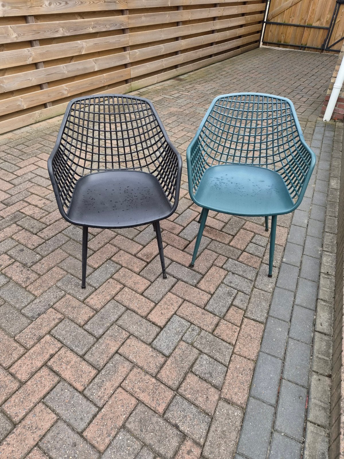 6 tuinstoelen, Ophalen, Gebruikt, Kunststof