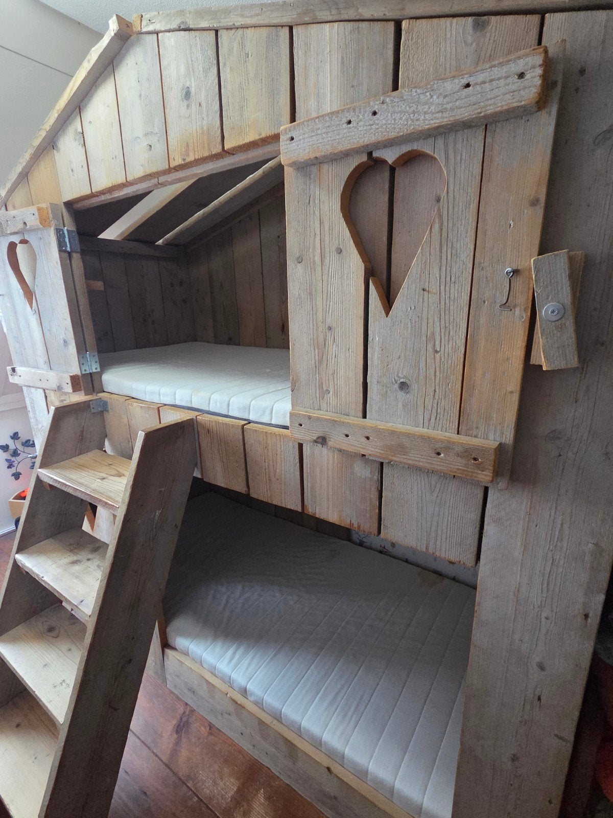 Steigerhouten stapelbed boomhut, Ophalen, Hoogslaper