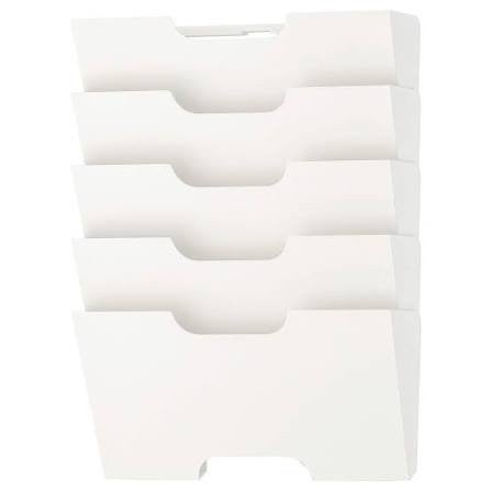 IKEA KVISSLE Tijdschriftenrek – 5 bakken – Als nieuw, Huis en Inrichting, Woonaccessoires | Krantenbakken en Lectuurbakken, Ophalen