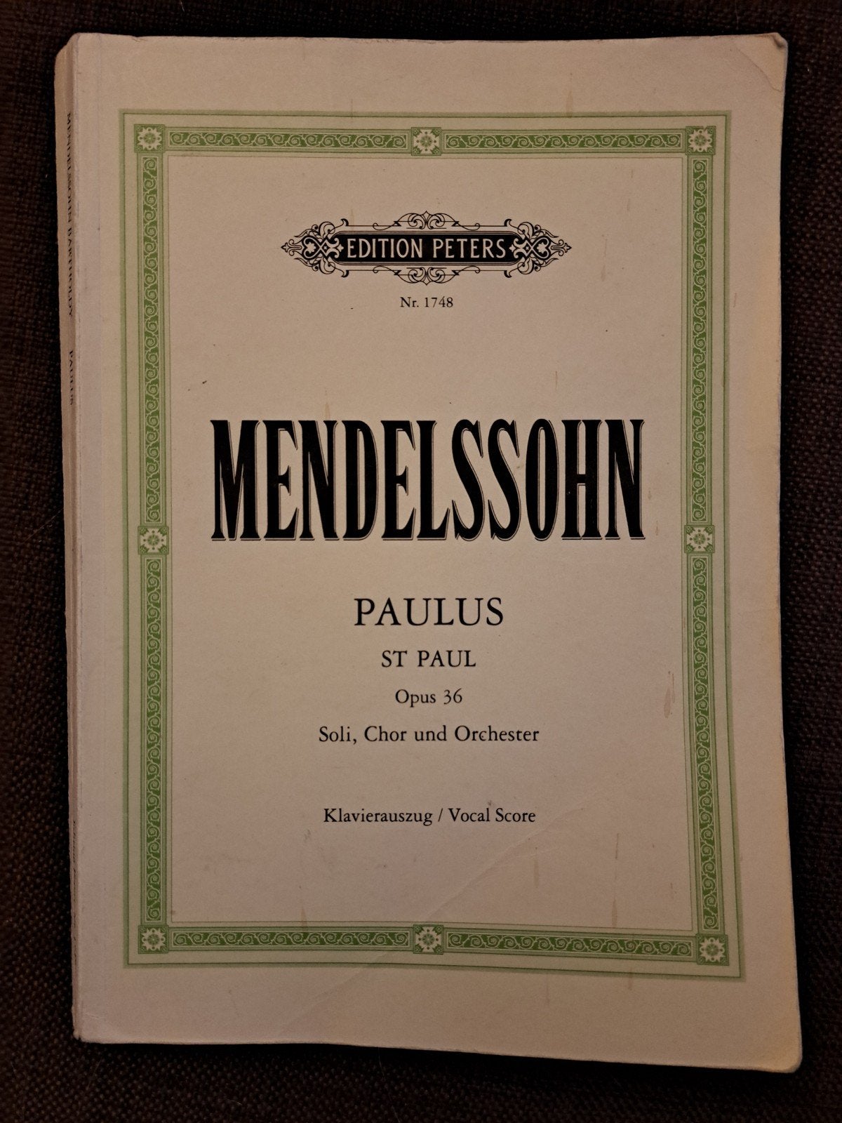 Bladmuziek Paulus Mendelssohn, Muziek en Instrumenten, Bladmuziek, Gebruikt, Klassiek, Ophalen of Verzenden, Koor