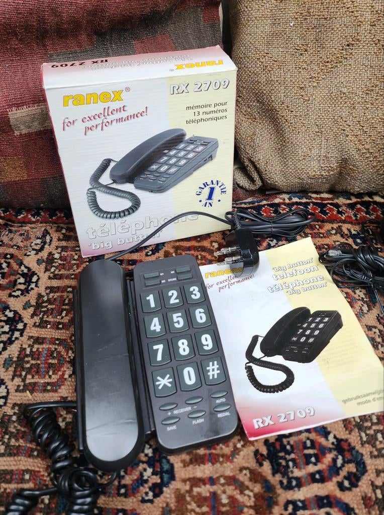 Ranex RX 2709 Big Buttons Vaste Telefoon, Ophalen of Verzenden, Zo goed als nieuw