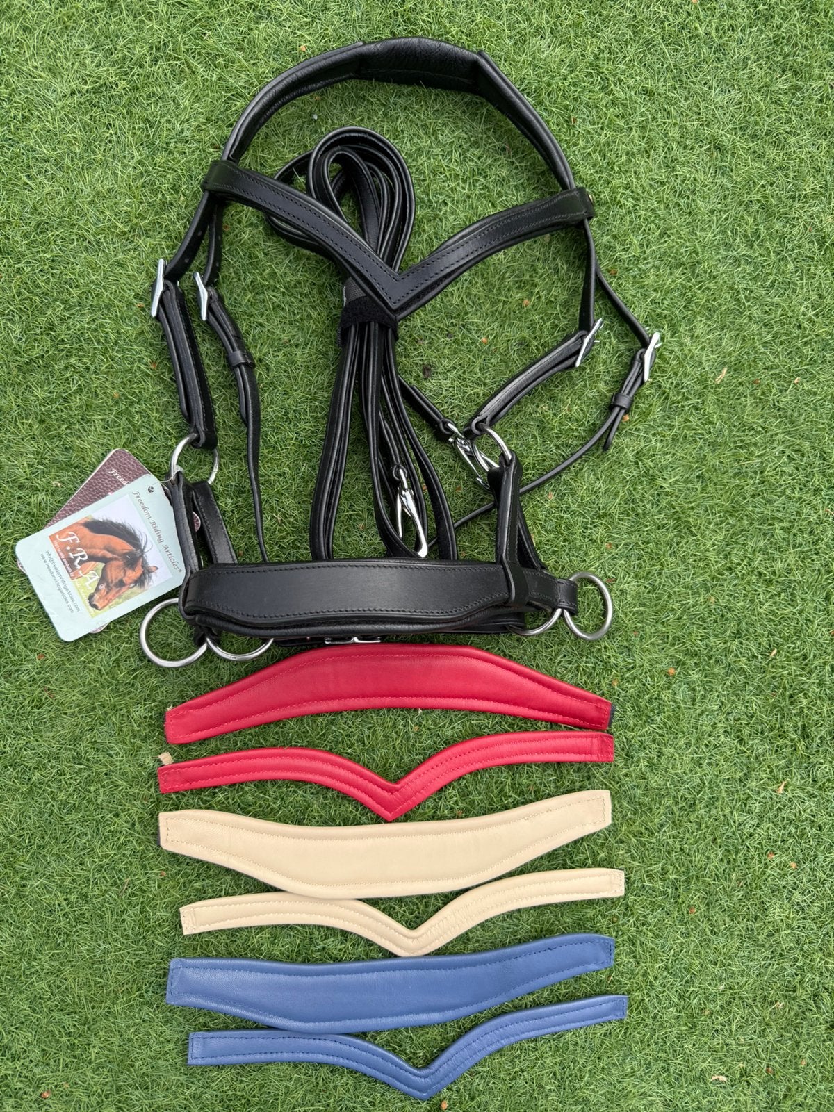 Nieuwe fra aruba hoofdstel bitloos pony sidepull zwart, Verstelbaar, Hoofdstel, Nieuw, F.R.A.