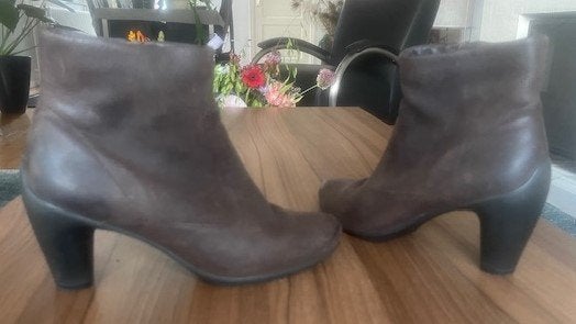 als nieuwe ECCO Sculptured enkellaars mt 39 met verende hak, Ecco, Bruin, Lage of Enkellaarzen, Ophalen of Verzenden