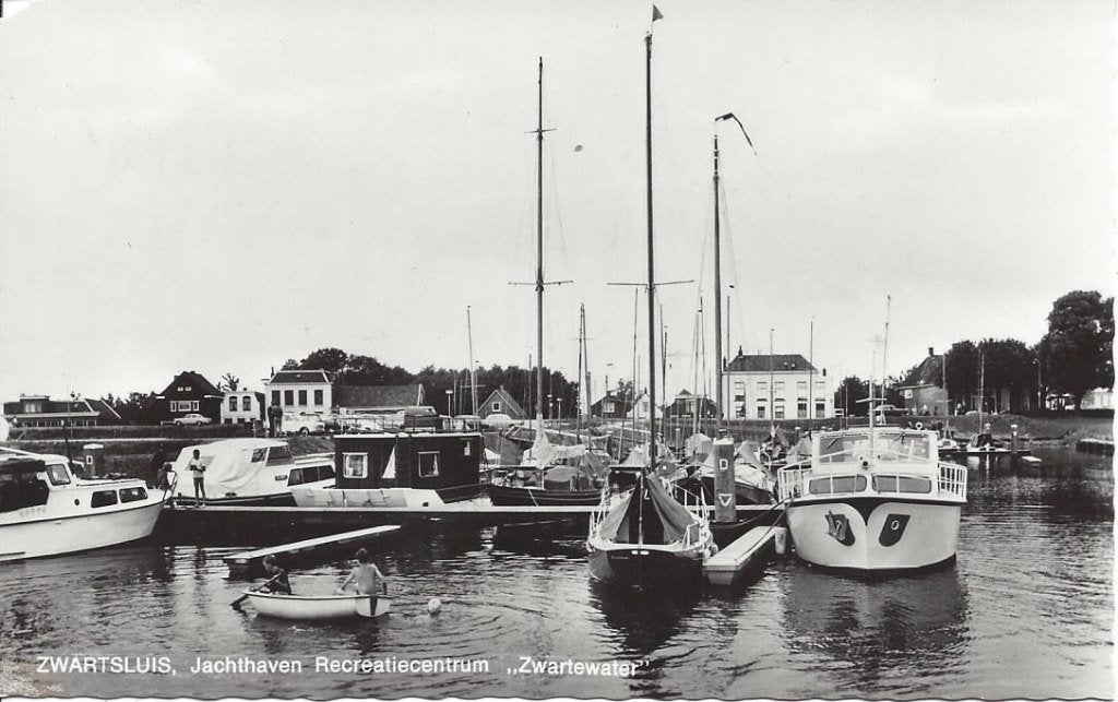 Zwartsluis (Ov.) Jachthaven Zwartewater, Volk, 1970, Verzamelen, Ophalen of Verzenden, 1960 tot 1980, Ongelopen, Overijssel