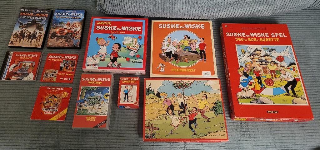 SUSKE & WISKE spellen, DVD, CD, VHS, puzzel en nog veel meer, Vijf spelers of meer, Ophalen of Verzenden, Zo goed als nieuw, MB Spellen