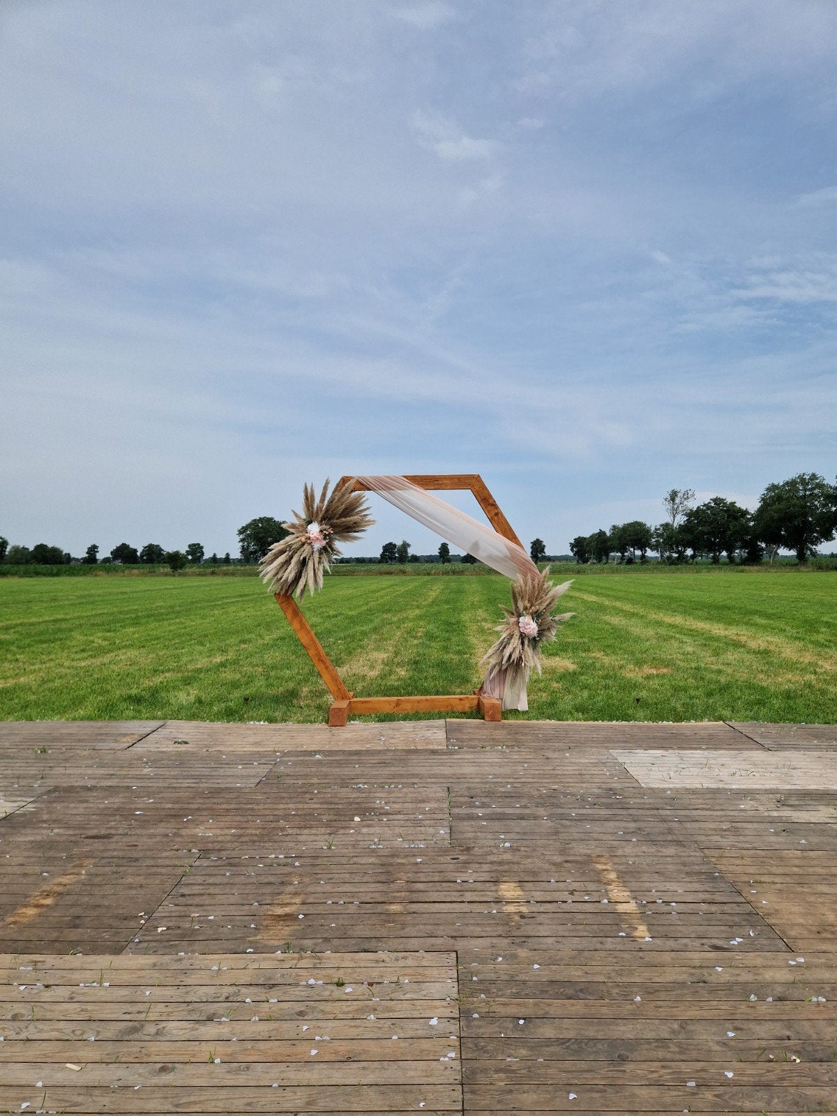 Bruiloft/feest decoratie: Boog en droog boeket, Ophalen, Geboorte of Huwelijk