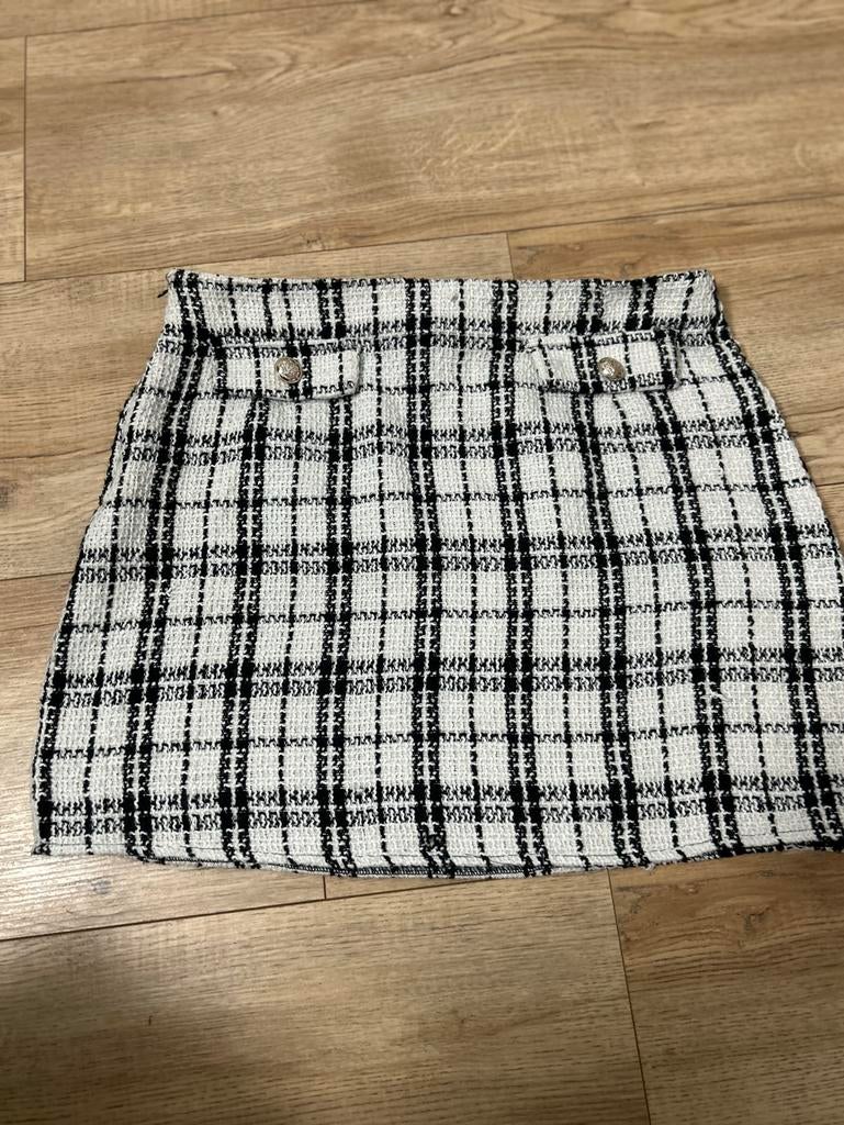 Shein mini-rok, zwart-wit, maat XL, Kleding | Dames, Rokken, Zwart, Maat 46/48 (XL) of groter, Ophalen of Verzenden, Zo goed als nieuw
