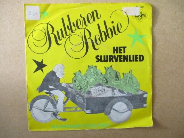 s0475 rubberen robbie - het slurvenlied, Cd's en Dvd's, Vinyl Singles, Ophalen, Gebruikt, Overige genres, 7 inch