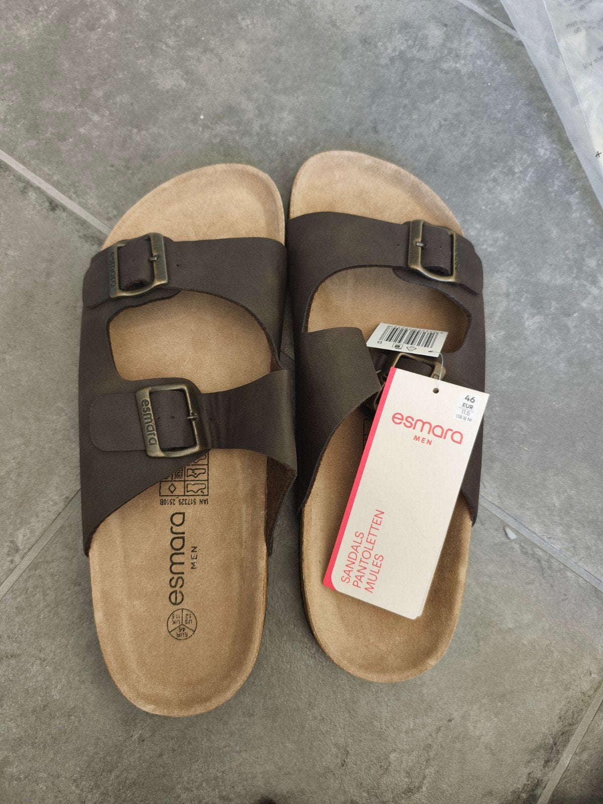 Esmara Heren Sandalen/Slippers Maat 46 - Nieuw, Slippers, Esmara, Bruin, Nieuw