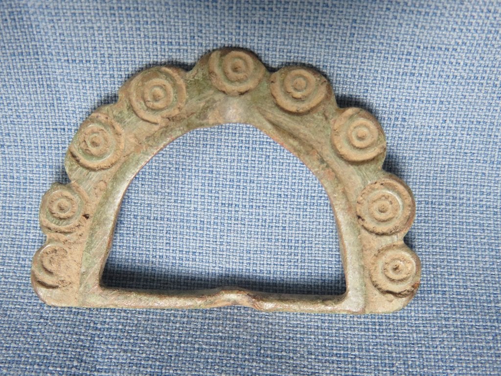 Byzantijnse gesp in brons - 8e - 12e eeuw - bodemvondst, Ophalen of Verzenden, Brons