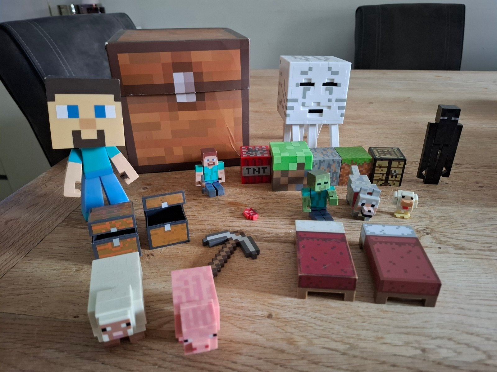 Minecraft Figuren en Accessoires Set, Ophalen of Verzenden, Zo goed als nieuw