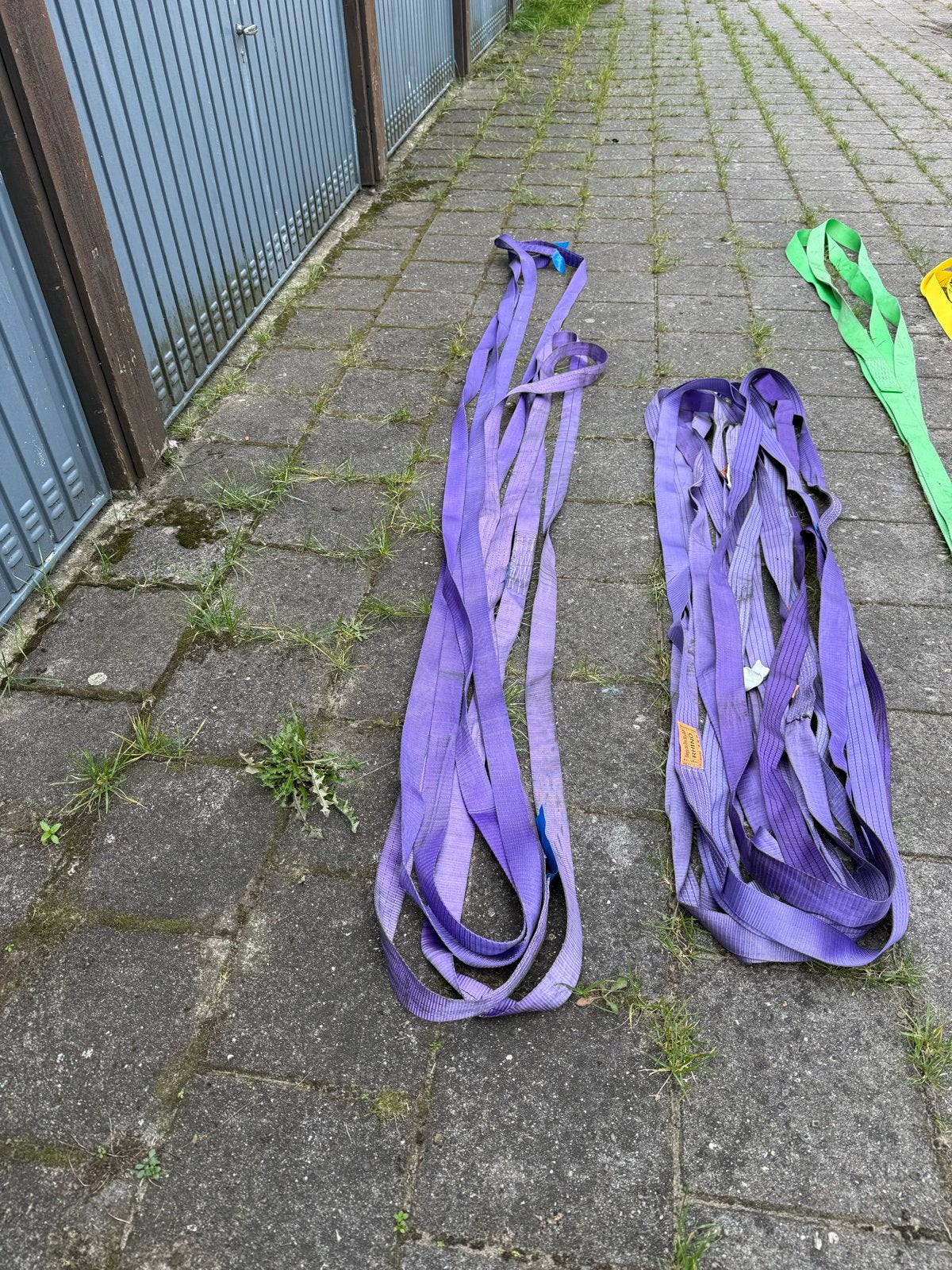 Set van diverse hijsbanden en rondstroppen, Ophalen of Verzenden