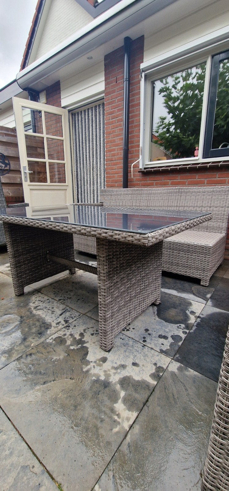 Garden Impressions tuintafel 80x150cm, hoogte 66cm, Tuin en Terras, Ophalen, Gebruikt, Rechthoekig, Wicker
