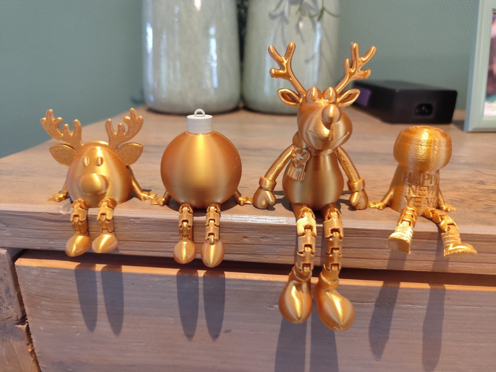 Kerstset goudkleurig, Ophalen of Verzenden, Nieuw