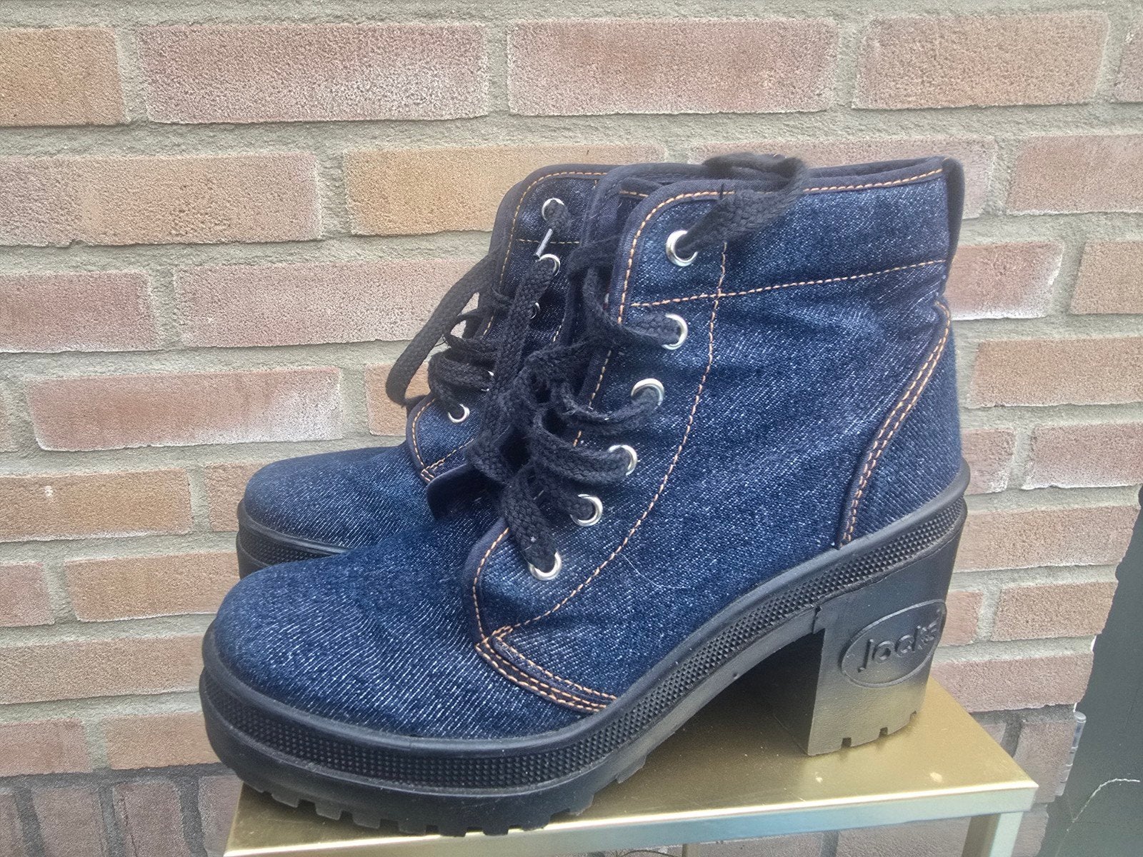 Y2K Jocks Denim Plateau Laarzen - Maat 40, Ophalen of Verzenden