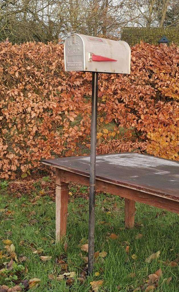 Amerikaanse brievenbus, Tuin en Terras, Brievenbussen, Ophalen, Gebruikt, Aluminium, Staande brievenbus