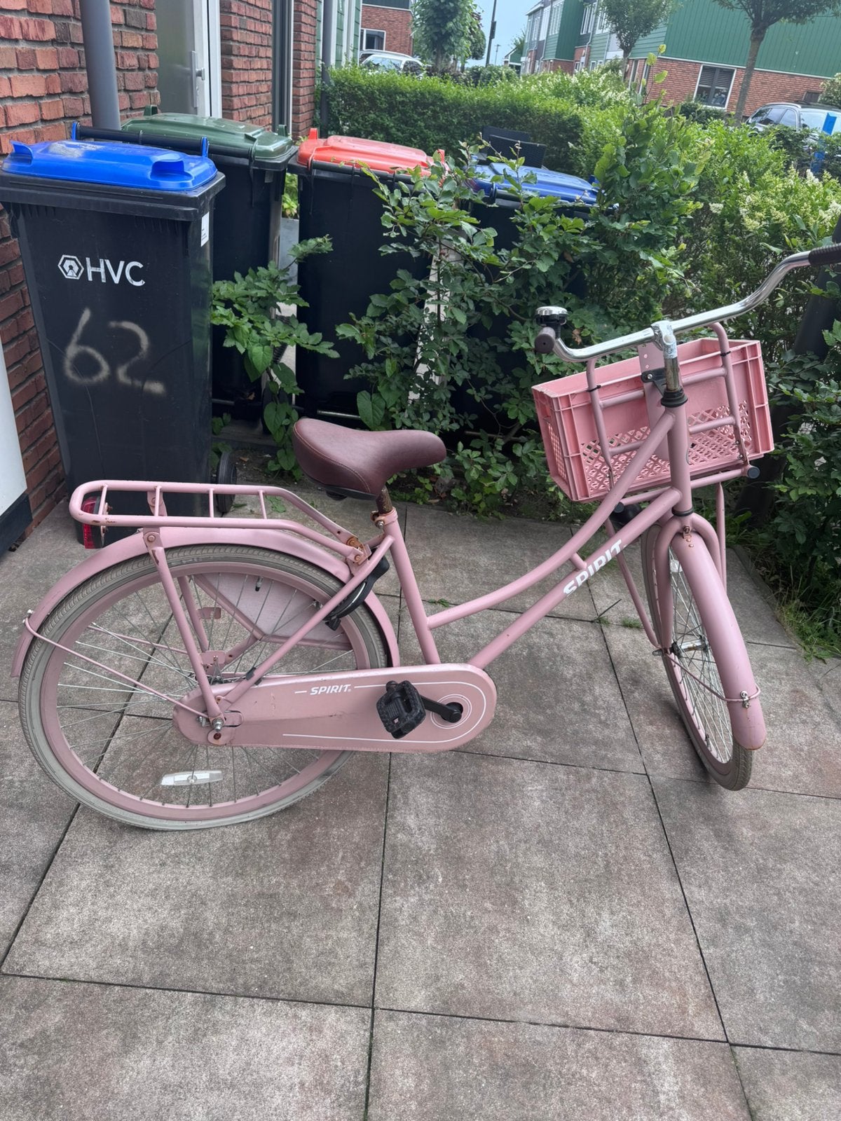 Roze meisjes fiets met mandje 9 tm 13.jr, Fietsen en Brommers, Minder dan 47 cm, Ophalen of Verzenden, Zo goed als nieuw