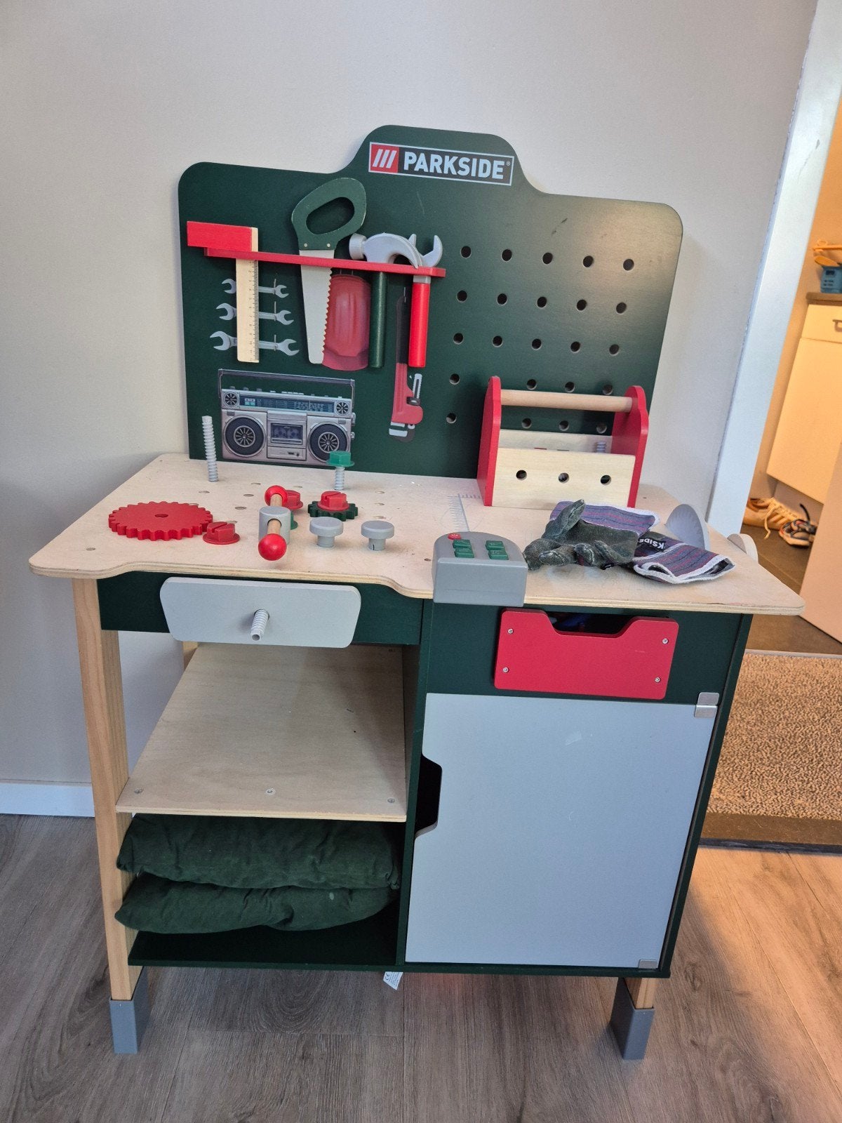 Parkside Kinderwerkbank met Boormachine en Accessoires, Ophalen, Zo goed als nieuw, Knutselen, Met geluid