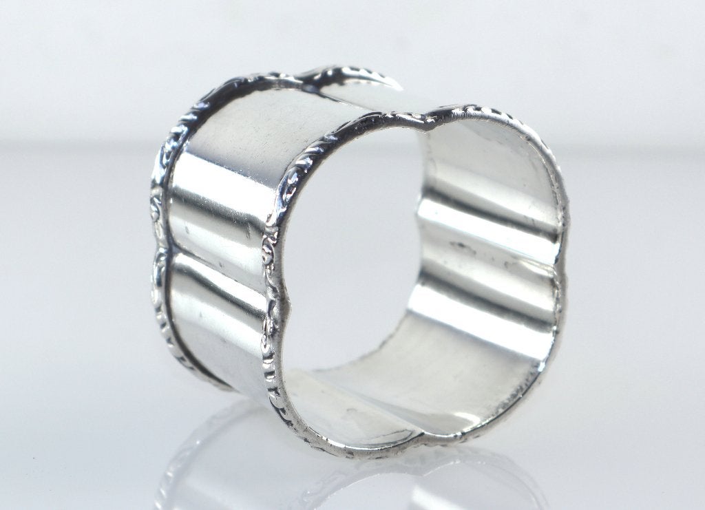 Zware antieke massief zilveren servetring, ca. 1900, Antiek en Kunst, Antiek | Goud en Zilver, Ophalen of Verzenden, Zilver